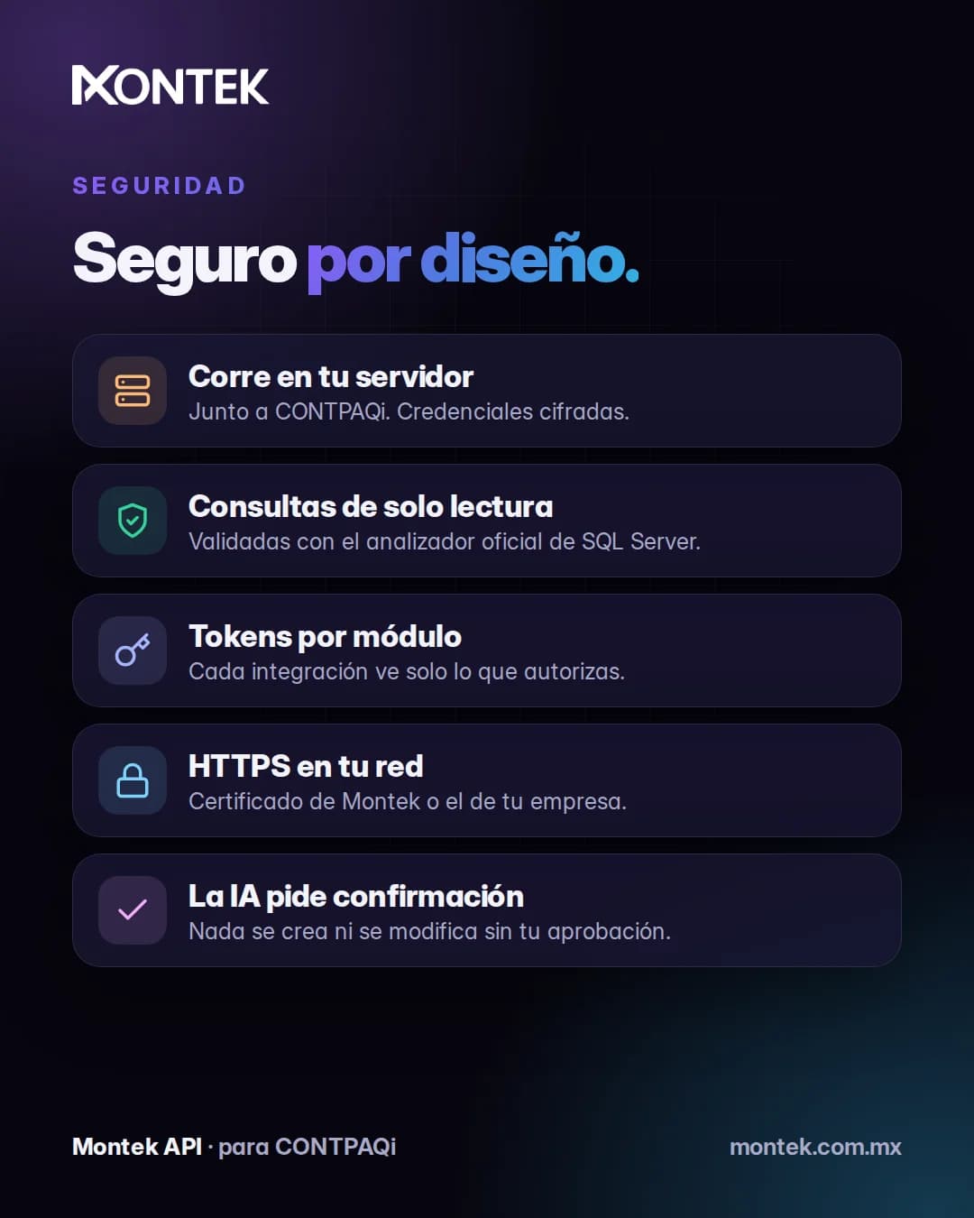 Seguridad de Nexus API: servidor propio, solo lectura, tokens y HTTPS